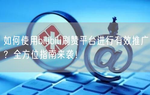 如何使用bilibili刷赞平台进行有效推广？全方位指南来袭！