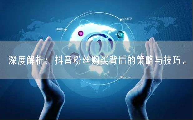 深度解析：抖音粉丝购买背后的策略与技巧。