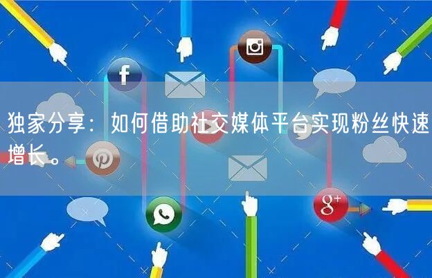 独家分享：如何借助社交媒体平台实现粉丝快速增长。