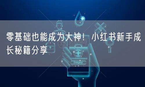 零基础也能成为大神！小红书新手成长秘籍分享