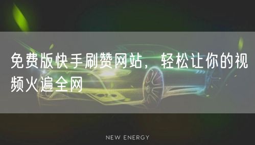 免费版快手刷赞网站，轻松让你的视频火遍全网