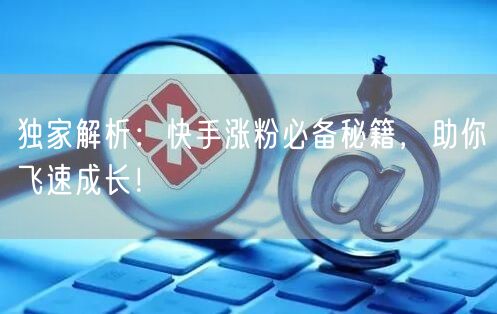 独家解析：快手涨粉必备秘籍，助你飞速成长！
