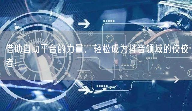 借助自助平台的力量，轻松成为抖音领域的佼佼者！