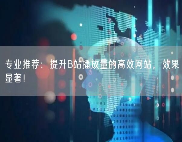 专业推荐：提升B站播放量的高效网站，效果显著！