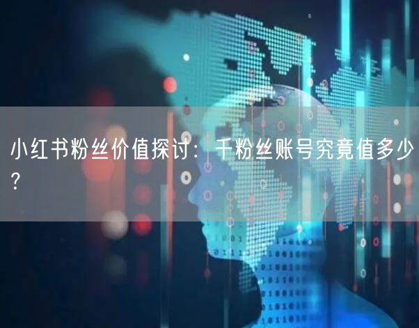 小红书粉丝价值探讨：千粉丝账号究竟值多少？