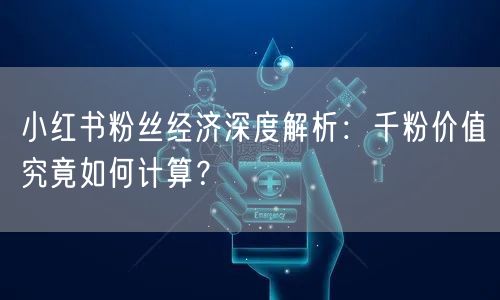 小红书粉丝经济深度解析：千粉价值究竟如何计算？