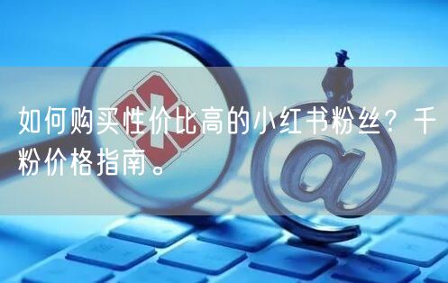 如何购买性价比高的小红书粉丝？千粉价格指南。
