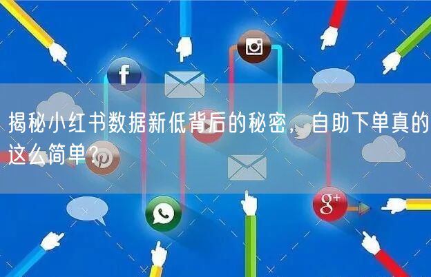 揭秘小红书数据新低背后的秘密，自助下单真的这么简单？