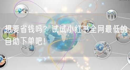 想要省钱吗？试试小红书全网最低的自助下单吧！