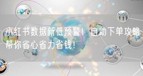 小红书数据新低预警！自助下单攻略帮你省心省力省钱！