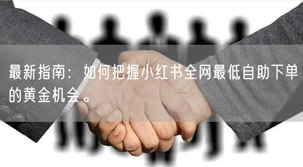 最新指南：如何把握小红书全网最低自助下单的黄金机会。