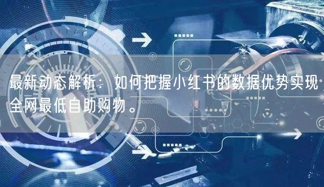 最新动态解析：如何把握小红书的数据优势实现全网最低自助购物。