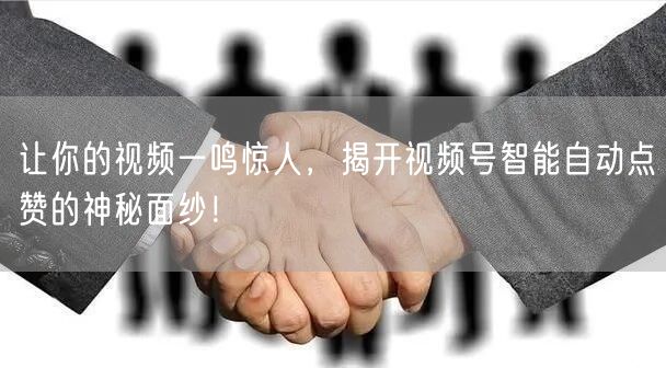 让你的视频一鸣惊人，揭开视频号智能自动点赞的神秘面纱！