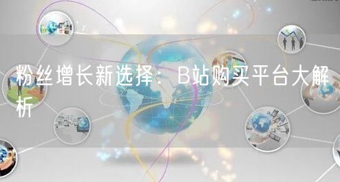 粉丝增长新选择：B站购买平台大解析