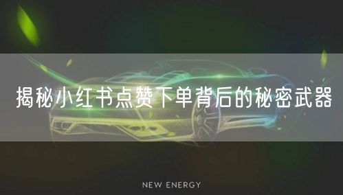 揭秘小红书点赞下单背后的秘密武器
