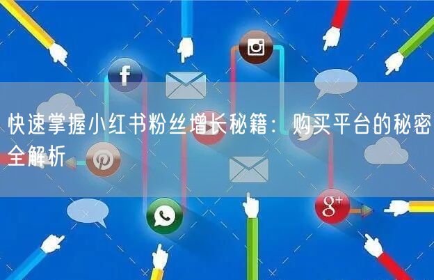 快速掌握小红书粉丝增长秘籍：购买平台的秘密全解析