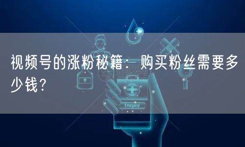 视频号的涨粉秘籍：购买粉丝需要多少钱？